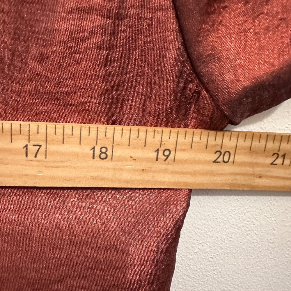 Kay Unger New York Blazer Copper Metallic Shimmer Shawl Collar Evening Size 14 - Picture 7 of 8